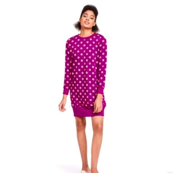 NWT Target x Victor Glemaud Purple Polka Dot Sweater Dress XS - Picture 1 of 9